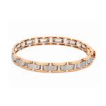 Load image into Gallery viewer, Men of Platinum | 7.25mm Platinum Rose Gold Bracelet for Men JL PTB 1367

