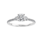 Load image into Gallery viewer, 25-Pointer Diamond Accents Shank Platinum Ring JL PT 1238-C   Jewelove.US

