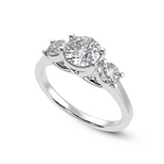 Load image into Gallery viewer, 50-Pointer Lab Grown Solitaire Diamond Accents Platinum Ring JL PT LG G 1229
