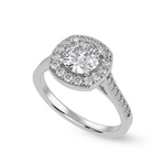Load image into Gallery viewer, 50-Pointer Solitaire Halo Diamond Shank Platinum Ring JL PT 1332-A   Jewelove.US

