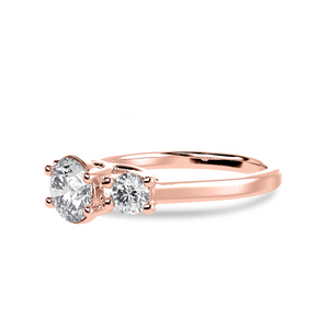 1.00 Carat Solitaire Diamond Accents 18K Rose Gold Ring JL AU 1229R-C   Jewelove.US