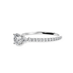 Load image into Gallery viewer, 30-Pointer Solitaire Diamond Accents Shank Platinum Ring JL PT 1238   Jewelove.US
