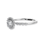 Load image into Gallery viewer, 50-Pointer Solitaire Halo Diamond Shank Platinum Ring JL PT 1247-A   Jewelove.US
