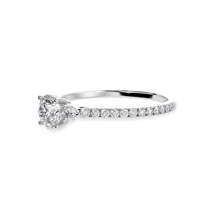 25-Pointer Diamond Accents Shank Platinum Ring JL PT 1238-C   Jewelove.US
