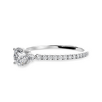 Load image into Gallery viewer, 50-Pointer Solitaire Diamond Accents Shank Platinum Ring JL PT 1238-A

