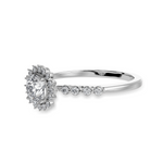 Load image into Gallery viewer, 30-Pointer Solitaire Halo Diamond Shank Platinum Ring JL PT 1247   Jewelove.US
