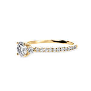 50-Pointer Solitaire Diamond Accents Shank 18K Yellow Gold Ring JL AU 1238Y-A   Jewelove.US