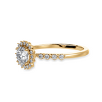 Load image into Gallery viewer, 50-Pointer Solitaire Halo Diamond Shank 18K Yellow Gold Ring JL AU 1247Y-A   Jewelove.US
