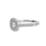 Load image into Gallery viewer, 30-Pointer Solitaire Halo Diamond Shank Platinum Ring JL PT 1332   Jewelove.US
