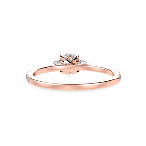 50-Pointer Solitaire Diamond Accents Shank 18K Rose Gold Ring JL AU 1238R-A   Jewelove.US