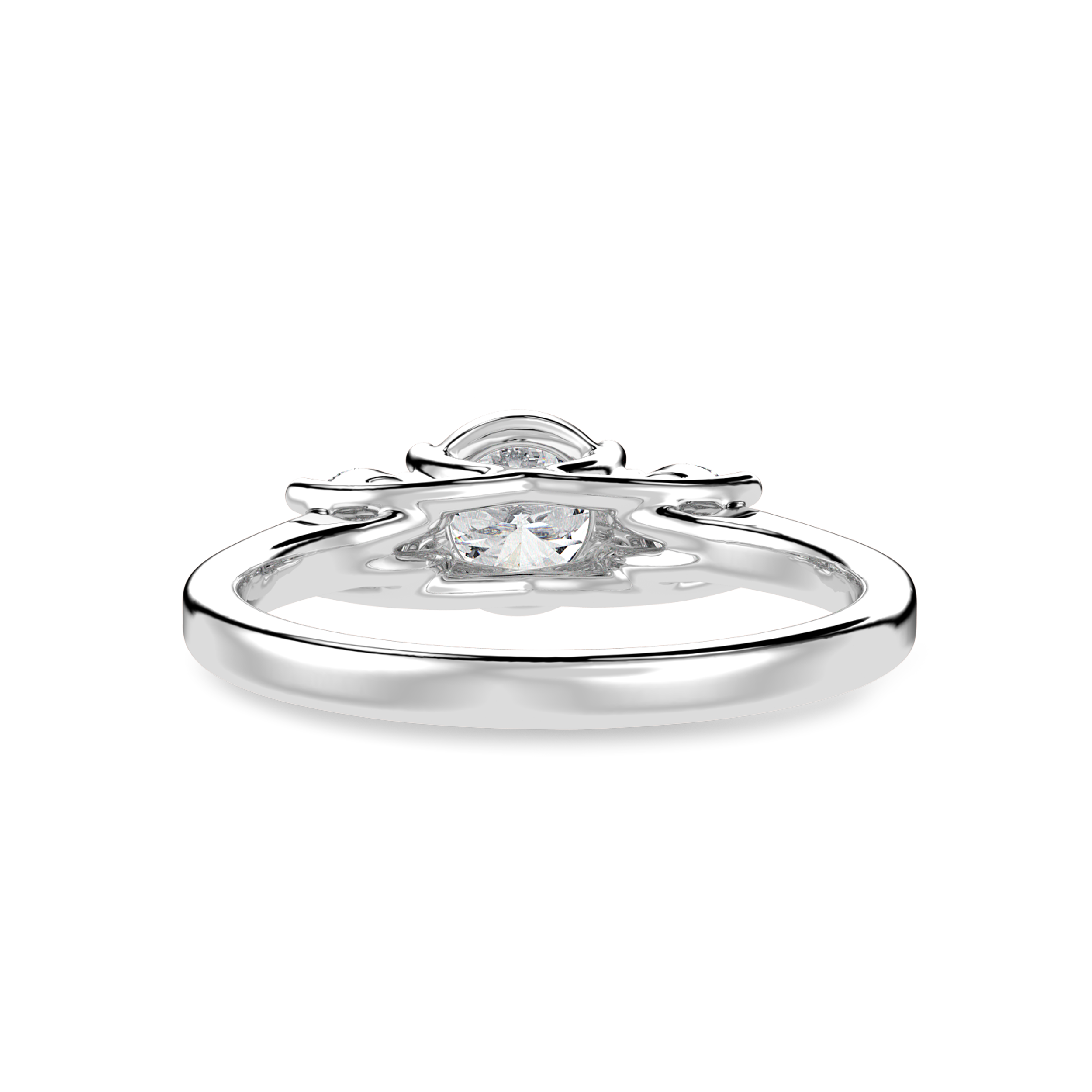 1-Carat Lab Grown Solitaire Diamond Accents Platinum Ring JL PT LG G 1229-B