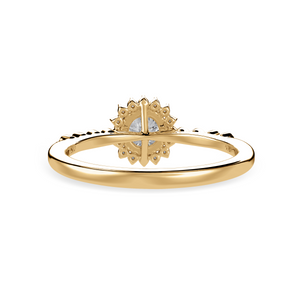 50-Pointer Solitaire Halo Diamond Shank 18K Yellow Gold Ring JL AU 1247Y-A   Jewelove.US