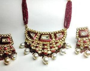 Royal Thepta style Diamond Polki Pendant Set by Jewelove   Jewelove.US