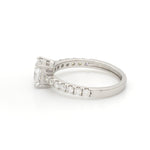 Load image into Gallery viewer, 50-Pointer Princess Cut Solitaire Diamond Shank Platinum Ring JL PT 1313-A   Jewelove.US
