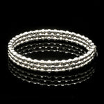 Load image into Gallery viewer, Dazzling Shiny 3-row Japanese Platinum Bracelet for Women with Diamond Cut Balls JL PTB 721
