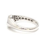 Load image into Gallery viewer, Plain Platinum Ring with Black Enamel for Men JL PT 1319
