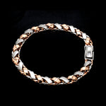 Load image into Gallery viewer, 6.5mm Platinum &amp; Gold Bracelet for Men JL PTB 641-RG-A
