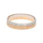 Load image into Gallery viewer, Platinum Love Bands with Rose Gold Unisex Ring JL PT 1407
