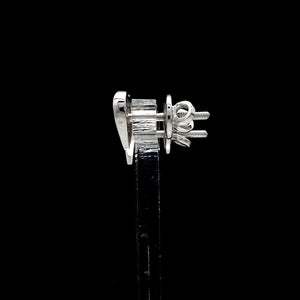 Evara Platinum Diamond Heart Earrings JL PT E 326   Jewelove.US