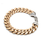 Load image into Gallery viewer, Men of Platinum | 13mm Platinum Rose Gold Double Side Bracelet for Men JL PTB 1336
