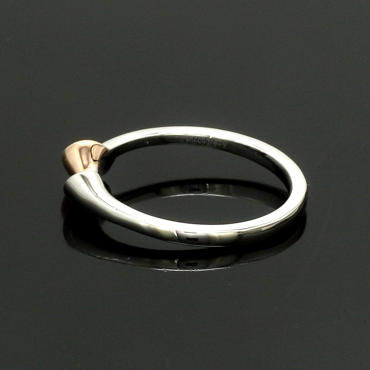 Evara Plain Platinum Rose Gold Ring for Women JL PT 1409