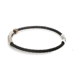 Load image into Gallery viewer, Platinum &amp; Rose Gold Bracelet with Black Stone for Men JL PTB 1325
