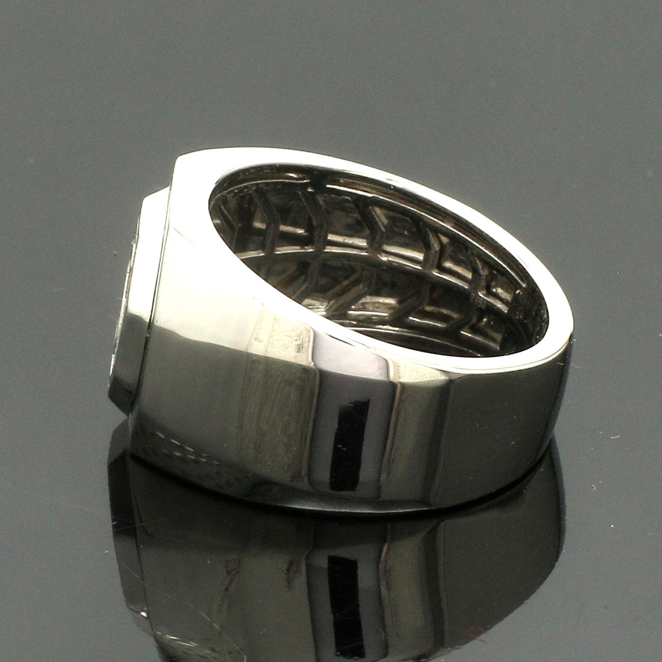 Customised Alphabet / Initial Platinum Signet Ring for Men JL PT 1373