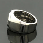 Load image into Gallery viewer, Customised Alphabet / Initial Platinum Signet Ring for Men JL PT 1373
