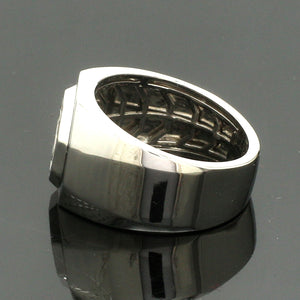 Customised Alphabet / Initial Platinum Signet Ring for Men JL PT 1373