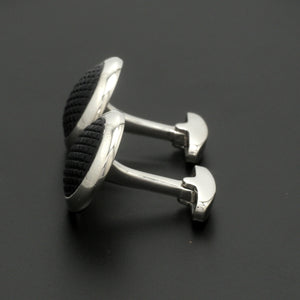 Platinum Cufflinks with Black Stone for Men JL PT C 02   Jewelove