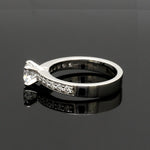 Load image into Gallery viewer, 1 to 5 Carat Lab Grown Solitaire Diamond Shank Platinum Engagement Ring JL PT LG 0166
