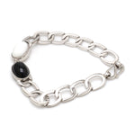 Load image into Gallery viewer, Platinum Bracelet with Black Onyx &amp; Opal stone for Men JL PTB 1290
