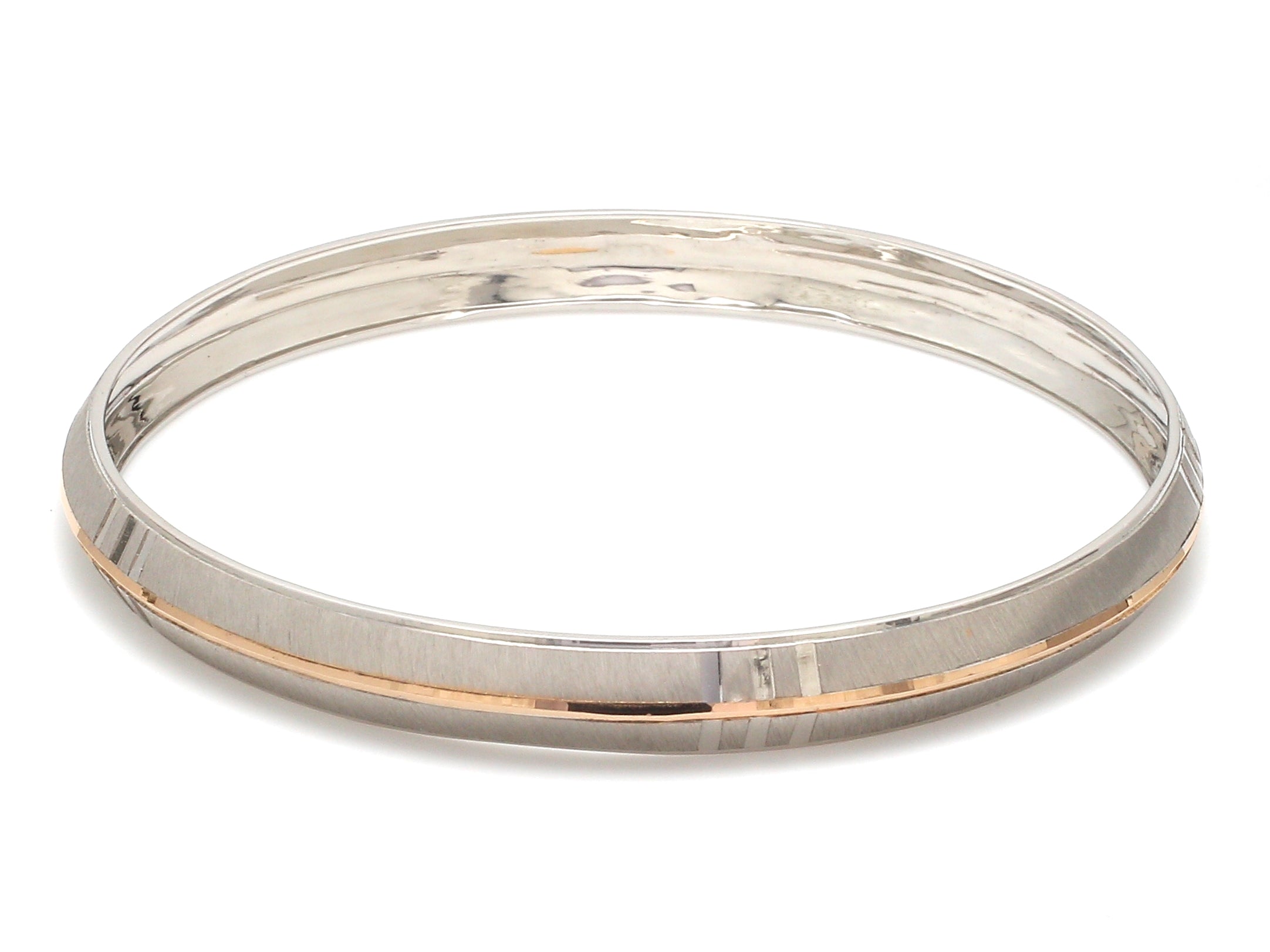 Men of Platinum | 7.5 Platinum Kada with Rose Gold for Men JL PTB 1219