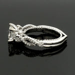 Load image into Gallery viewer, 1-Carat Princess cut Solitaire Diamond Accents Platinum Ring JL PT 1369
