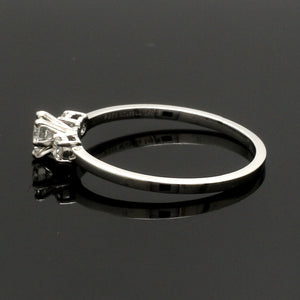 30-Pointer Solitaire Diamond Accents Platinum Ring JL PT 1229-D