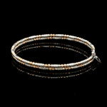 Load image into Gallery viewer, Japanese 2-row Platinum &amp; Rose Gold Bracelet for Women with Diamond Cut Balls JL PTB 1226
