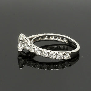 50-Pointer Solitaire Diamond Shank Platinum Ring JL PT 1350   Jewelove.US
