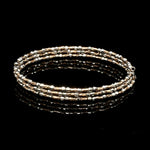 Load image into Gallery viewer, Unique 3-Row Japanese Platinum &amp; Rose Gold Bracelet for Women JL PTB 773
