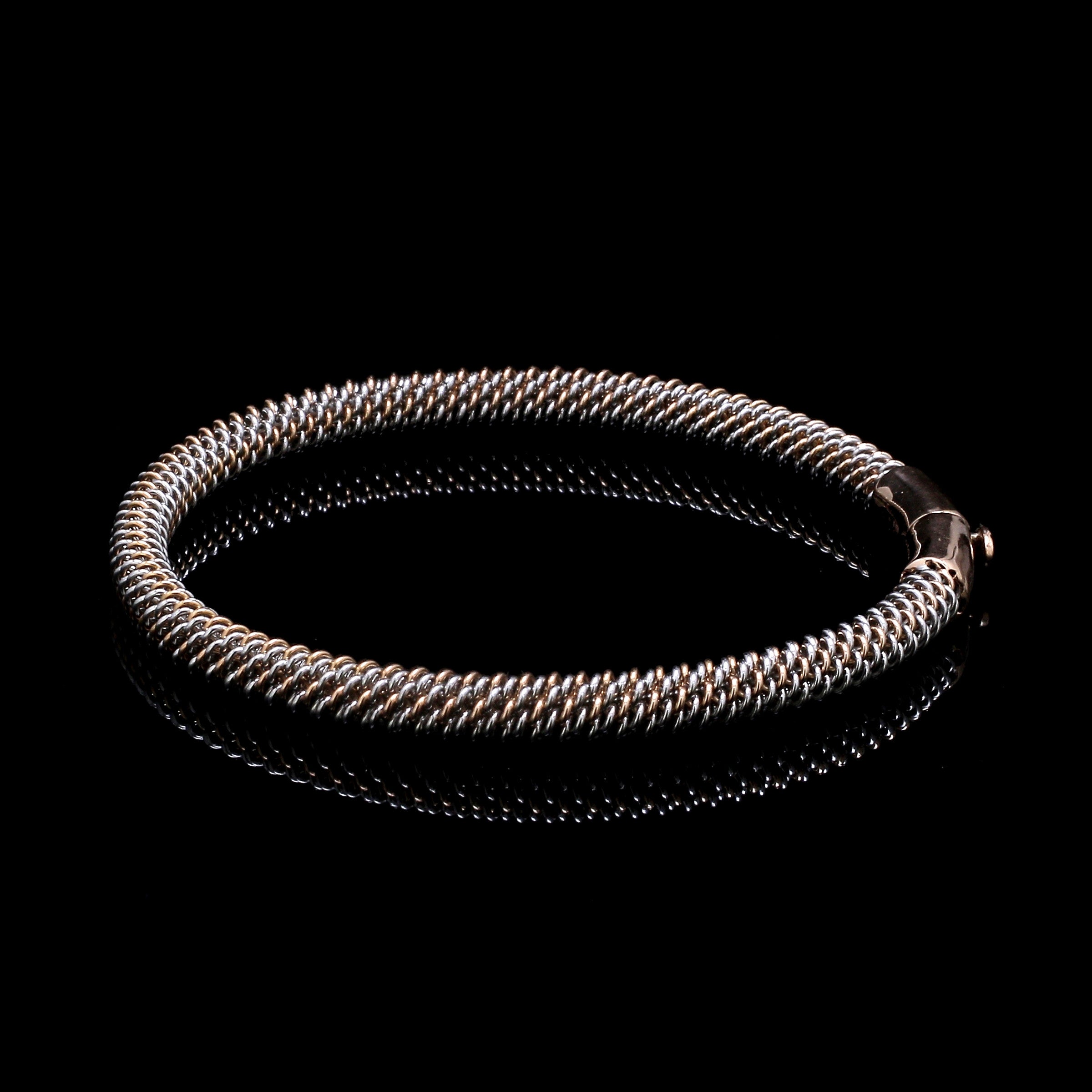 5mm Platinum & Rose Gold Bracelet for Men JL PTB 1087-RG
