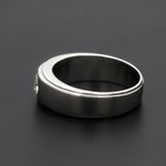 Load image into Gallery viewer, Classic Platinum Solitaire Love Bands SJ PTO 101 - Hi-Polish
