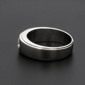 Classic Platinum Solitaire Love Bands SJ PTO 101 - Hi-Polish