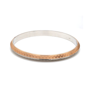 Men of Platinum | 7mm Platinum Kada with Rose Gold for Men JL PTB 1297