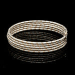 Load image into Gallery viewer, Unique 5-Row Japanese Platinum &amp; Rose Gold Bracelet for Women JL PTB 727
