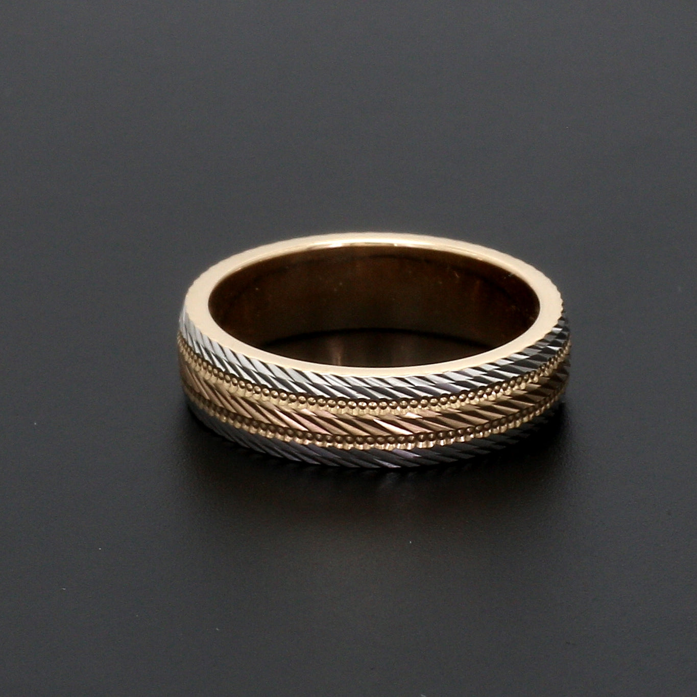 Designer 18K Triple Color Gold Unisex Ring JL AU 99