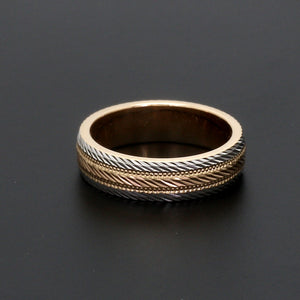 Designer 18K Triple Color Gold Unisex Ring JL AU 99