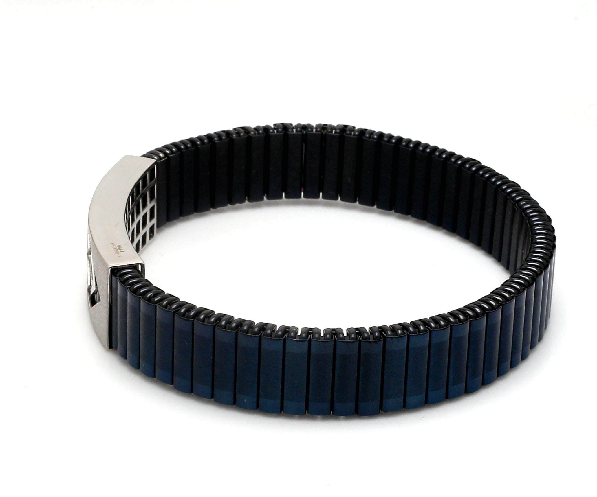 Platinum Blue Band Bracelet for Men - Flexible JL PTB 1216