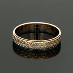 Load image into Gallery viewer, Platinum Love Bands with Rose Gold Unisex Ring JL PT 1407

