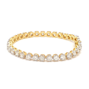 18-Pointer Diamond Tennis Bracelet 18K White Gold JL AU 755