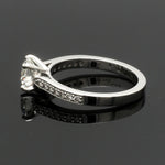 Load image into Gallery viewer, 1-Carat Lab Grown Solitaire with Diamond Accents Platinum Engagement Ring JL PT LG 1388

