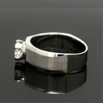 Load image into Gallery viewer, 1-Carat Lab Grown Solitaire Heavy Platinum Ring for Men JL PT LG 983-A
